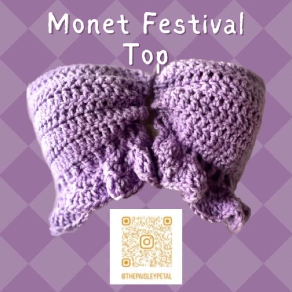 LAVENDER CROCHET RUFFLES FESTIVAL TOP